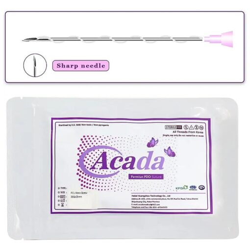 Acada PCL Threads Lift 30G25mm USP 6-0 Mono Screw Type For Face Long-Lasting Skin Rejuvenation and Firming 20Pcs