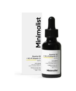 Minimalist Pure Rosehip Oil with Vitamin C Face Serum for Glowing Skin | Facial Oil For Men & Women | 30 ml