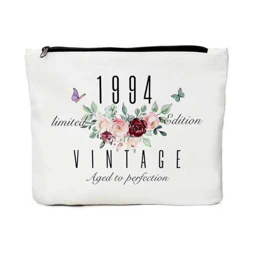 30th Birthday Gifts for Women, 30th Birthday Decorations Present for Women - Best 30 Year Old Birthday Gift Ideas for Wife, Sister, Friends, Coworker, Aunt, Boss - 1994 Limited Edition Makeup Bag