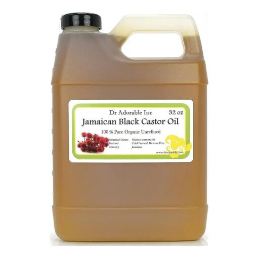 Dr Adorable - 32 oz - Jamaican Black Castor Oil - Pure Natural Organic Strengthen Grow & Restore Hair Care