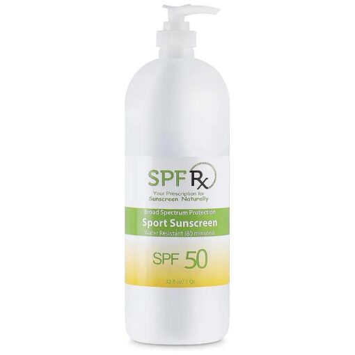 SPF 50 Sport Sunscreen, Broad Spectrum Sun Protection with Active Dry Protect Formula, Non-Greasy Sport Sunblock, for Face and Body - 32oz w/pump