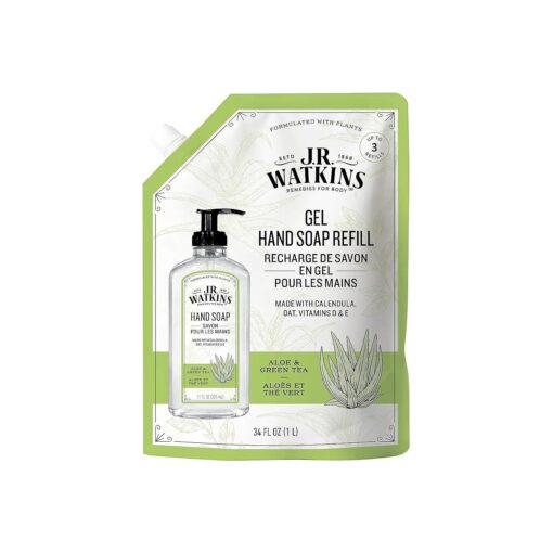 J.R. Watkins Hand Soap Refill, Aloe and Green Tea 34 fl Ounce