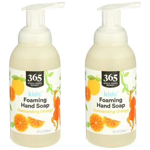 365 by Whole Foods Market, Outstanding Orange Kids Foaming Hand Soap, 12 Fl Oz ( Pack of 2 )