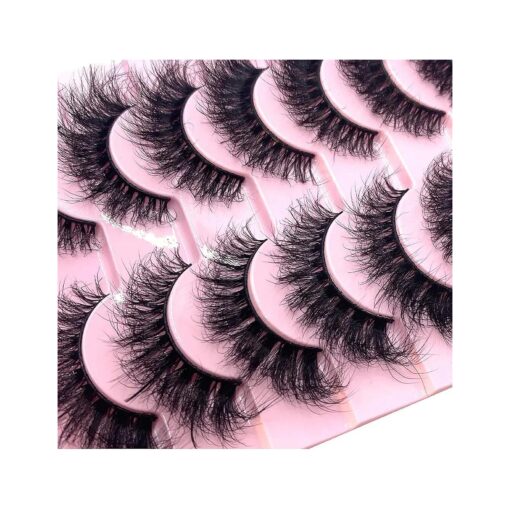 HBZGTLAD New 10 Pairs 3D Mink Lashes False Eyelashes Handmade Wispy Fluffy Long Lashes Natural Eye Makeup Tools Eye Lashes ( M12 )