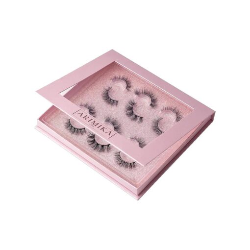 3 Styles 6 Pairs Natural Look 3D Mink False Eyelashes, Short Fluffy Wispy Book Lashes A36N-01