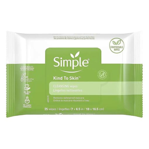 Simple Cleansing Facial Wipes 25 Count ( Pack of 3 )