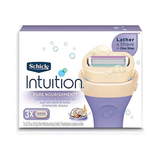 Schick Intuition Pure Nourishment Coconut Razor Refill 3 Cartridges