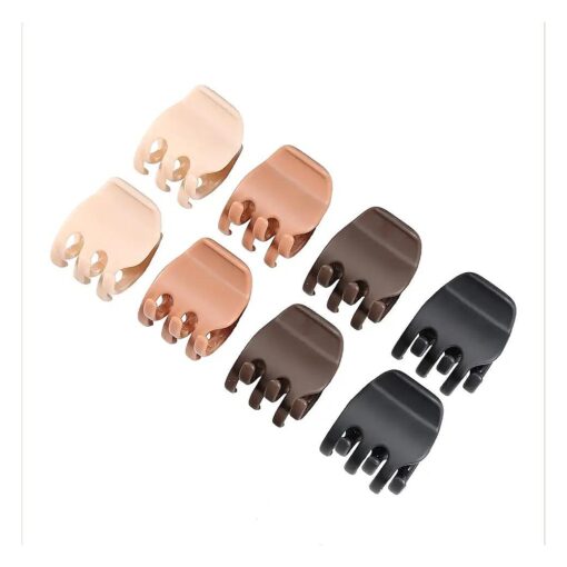 minihope 8 Pack Hair Claw Clips 1.3 Inch Medium Size Claws Hair Jaw Clip for Women Classic Style Claw Clip for Girls Thick or Medium Hair ( 4 colors )