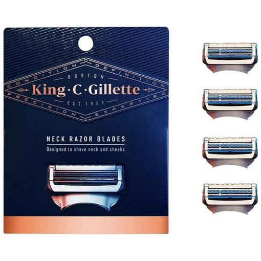 King C. Gillette Neck Razor Blades, 4 Count