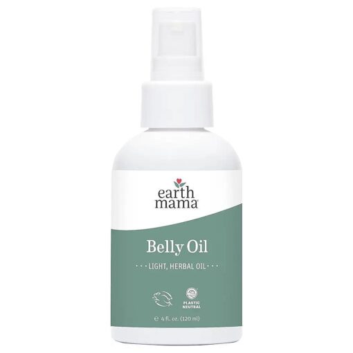 Belly Oil for Dry Skin | Calendula Skin Care Moisturizer Oil to Encourage Natural Elasticity and Help Prevent Stretch Marks During Pregnancy and Postpartum, 4-Fluid Ounce