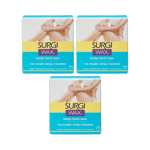 Surgi-wax Hair Remover For Bikini, Body & Legs, 4-Ounce Boxes ( Pack of 3 )