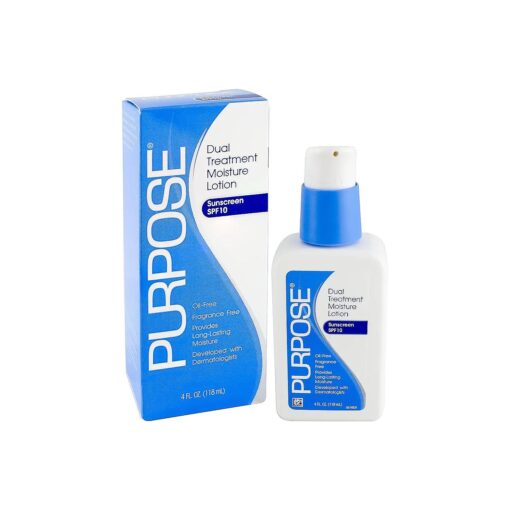 Purpose Dual Treatment Moisture Lotion with SPF 10, 4 Ounce Bottle