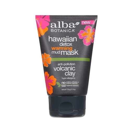 Alba Botanica Hawaiian Detox Warming Mud Mask, Anti-Pollution Volcanic Clay, 4 Oz