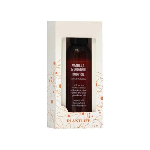 Plantlife Vanilla Orange Body Oil - Formulated for Soft and Silky Skin Using Rich Plant Oils That Absorb and Leave a Light Aroma on the Skin - Made in California 4 oz