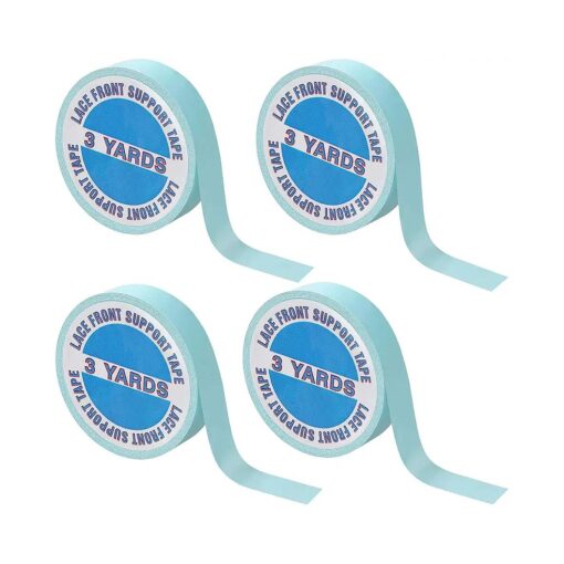 4 Pack Wig Tape Double Sided Lace Front Support Tape 12 Yards Adhesives Tape for Lace Front Wigs, Toupees, Hair Extensions and Hairpieces ( 1cm x 3 Yards )