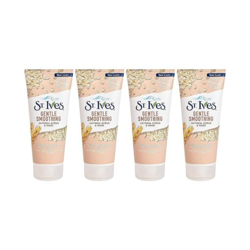 St. Ives Smooth & Nourished Scrub & Mask, Oatmeal 6 oz ( Pack of 4 )