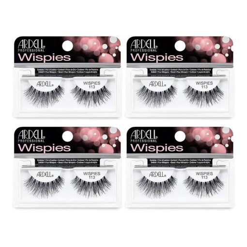 Ardell False Eyelashes Wispies 113 Black ( 4 Pairs )