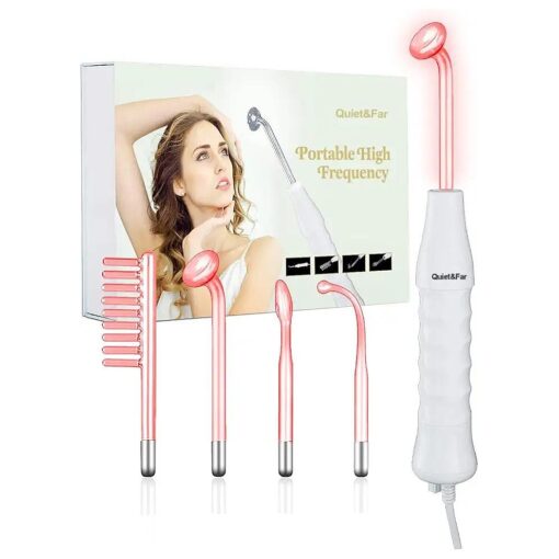 High Frequency Facial Machine Skin Care Tool for Face Skin Care High Frequency Facial Wand Device with 4 Tubes