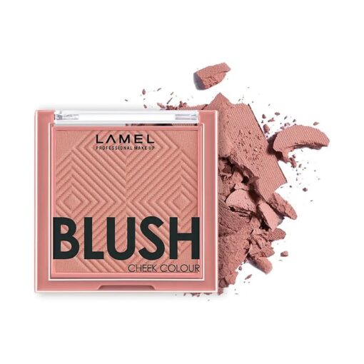 Lamel Blush Cheek Coral Color Mini - Natural, Lightweight, Smooth, Blendable Powder - Shading & Contouring - 4 Universal Shades - Cruelty Free - No, 403 ( Coral ) - 3.8g / 0.13 oz