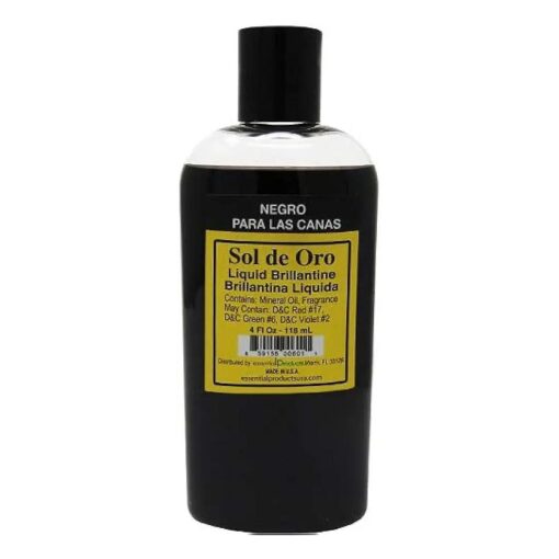 Liquid Brillantine 4 fl oz, Negro para las Canas