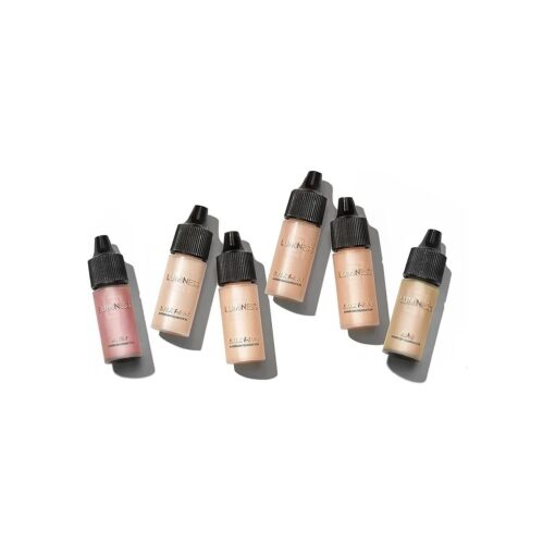 Luminess Air Airbrush Basic Makeup Starter Kit, 0.25 oz x 4 Bottles, Silk 4-in-1 Airbrush Foundation, Medium