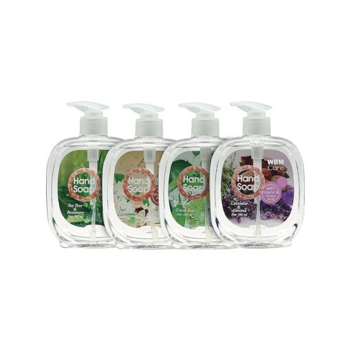 Care Gift Set Hand Wash, Gentle & Smooth for Your Skin | Lemon & Green, Sandalwood & Jasmine, Lavender & Almond, Tea Tree & Rosemary | Liquid Soap - 4 in 1