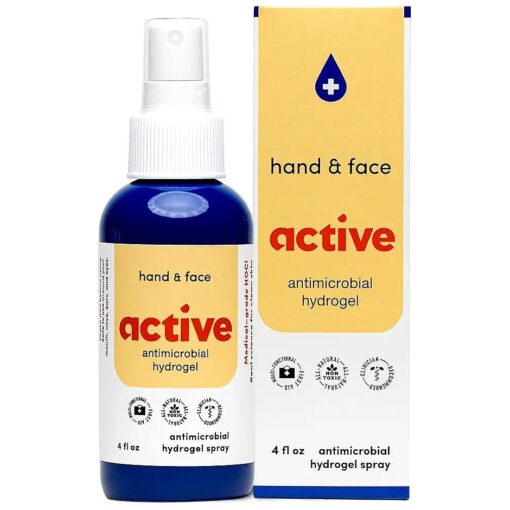 Active Skin Repair Hand & Face Hydrogel Repairing Spray w/Hypochlorus Acid - Natural, Non-Toxic, & No String Medical Grade Cleansing Spray for Cuts, Suburns, Wounds & More, HSA/FSA Eligible, 4 oz