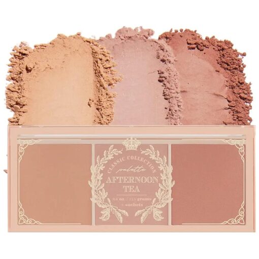 I 'm Meme Palette - Afternoon Tea Blusher | Warm Flavor, Warm Tone Blush for Cheek, Natural Makeup, Neutral Tone, 3 Shades Palette, Matte Powder Blush for Face & Cheeks, For All Skin Tones, 0.4 oz