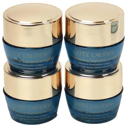 Pack of 4 x Estee Lauder Revitalizing Supreme+ Night Intensive Restorative Creme, 0.24 oz Each Sample Size Unboxed