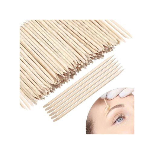 Eye Brow Wooden Wax Sticks Mini Waxing Applicator Sticks Lip Nose Eyebrow Waxing Sticks Wood Craft Small Wax Applicator Facial Hair Wax Spatula for Home Spa Hair Removal Smooth Skin Use ( 400 Pieces )