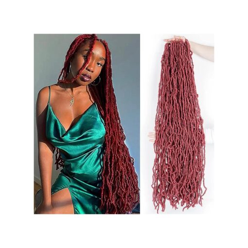 Soft locs 40 inch 2 packs Extended New Faux Locs Crochet Hair Pre Looped Synthetic Braiding Hair Extension Crochet Hair for Black Women