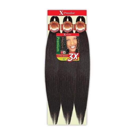 Outre Braids X-Pression Kanekaion 3X Pre Stretched Braid 42" ( 3-Pack, 1B )