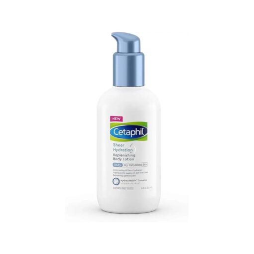 Cetaphil Sheer Hydration Replenishing Body Lotion for Dry Skin, 8 fl oz, 48 Hour Sensitive Skin Body Moisturizer, With Hyaluronic Acid, Vitamin E & B5, Doctor Recommended Sensitive Skincare Brand