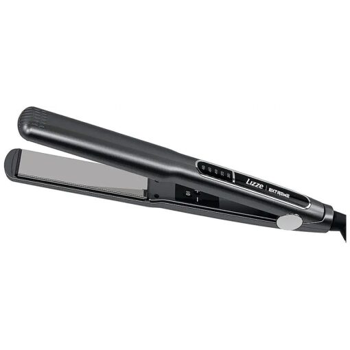 Professional Flat Iron Hair Straightener-Dual Voltage Volumizing Nano Technology-Titanium Hair Iron Straightens Dry Frizzy thick Hair Curls-Sleek Salon Hair Styling Tool-Lizze Extreme 1.25" Iron