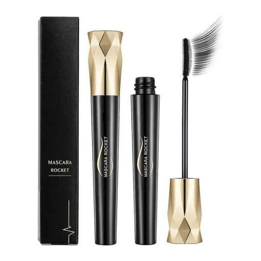 4D Silk Fiber Lash Mascara, Natural Waterproof Smudge-proof Mascara, Thickening Lengthening Mascara No Clumping, No Smudging Lasting All Day