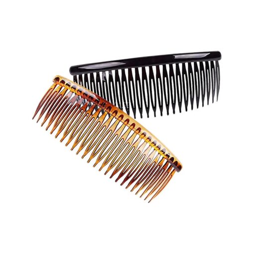 4PCS Large 5 Inches 24 Teeth Hair Side Comb French Hair Accessories Plastic Hair Clip Clamp for Men Women ( A # )