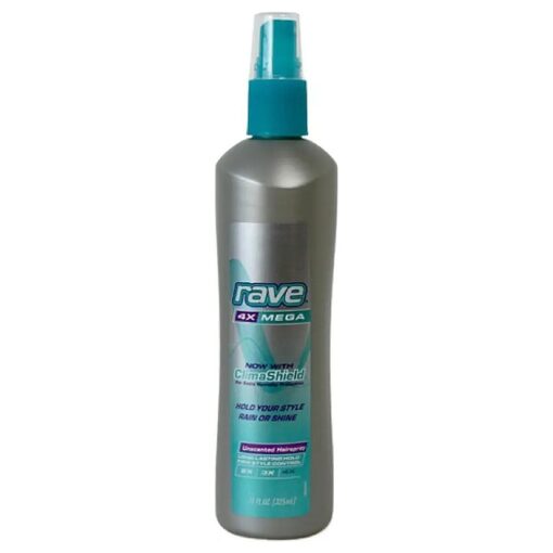 Rave 4X Mega Hairspray with Clima Shield, Unscented 11 oz ( Pack of 3 )