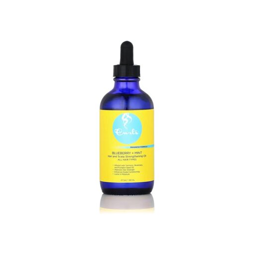 Curls Blueberry & Mint Hair and Scalp Strengthening Oil, For All Types 4oz