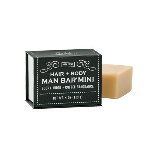 San Francisco Soap Hair and Body Mini-Bar 4oz ( Ebony Wood and Coffee ) - No Harmful Chemicals - Good for All Skin Types - Made in the USA