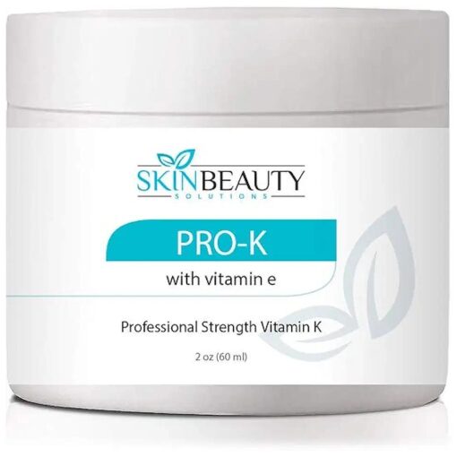 4oz -Pro-K Vitamin K Cream Professional Strength- Rosacea Capillaries, Thread Spider Varicose Veins, Puffy Dark Under Eye Circles, Guaranteed to Work