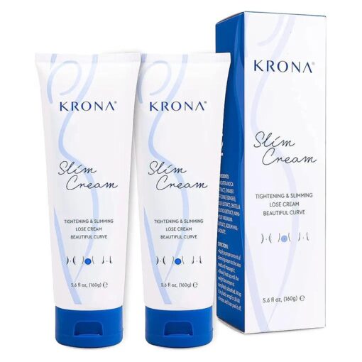 KRONA B Flat Belly Firming Cream - Skin Tightening & Cellulite Cream for Stomach, Thighs & Butt - Moisturizing Firming Lotion with Natural Ingredients - 5.6 oz ( 2 Pack )