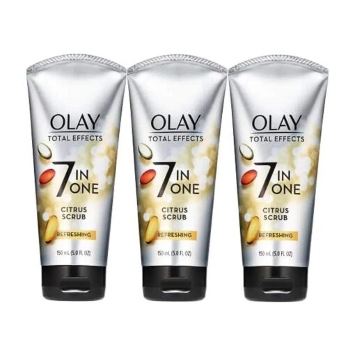 Olay Total Effects Citrus Facial Cleanser and Scrub, 5 Fl Oz ( Pack of 3 )