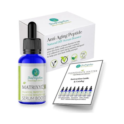 Matrixyl 3000 Serum DIY Peptides for Face Palmitoyl Tripeptide-1 Tetrapeptide 7, Mix with Any Skincare Product for Timeless Skin Perfection 0.5 Fl Oz, 300 Drops