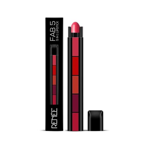 RENEE Fab 5 5-In-1 Lipstick, 7.5gm