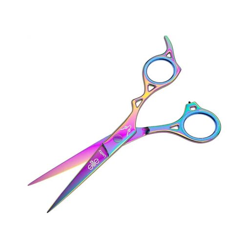 Hair Cutting Scissors, Barber Scissors-Elite Unity 6.5 inch Professional Hair Scissors-Razor Edge Sharp Scissors for Barber Kit, Haircut, Trimming, Men/Women.For Home and Salon Use, ( Rainbow )