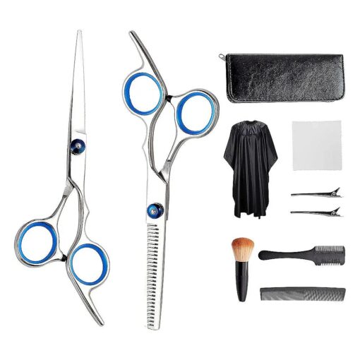 Hair Cutting Scissors Haircut Scissors Kit Professional Hairdressing Tools Barber Case Japanese Stainless Steel 6.5 Inches Thinning Salon Shears for men women kids Home Razor Edge Hair Trimmer Set