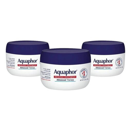 Aquaphor Healing Ointment Advanced Therapy Skin Protectant, Dry Skin Body Moisturizer, 3.5 Ounce ( Pack of 3 )