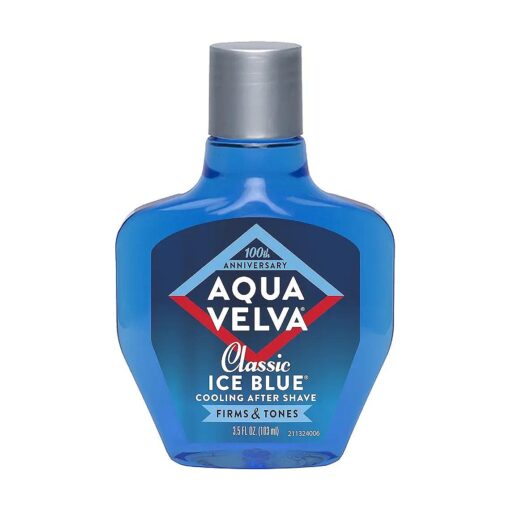 Aqua Velva After Shave, Classic Ice Blue, Soothes, Cools, and Refreshes Skin, 3.5 Ounce