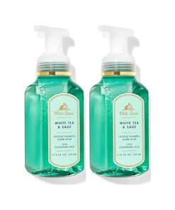 Bath & Body Works Bath and Body Works White Tea & Sage Gentle Foaming Hand Soap 8.75 Ounce 2-Pack ( White Sage ) 17.5 Ounce