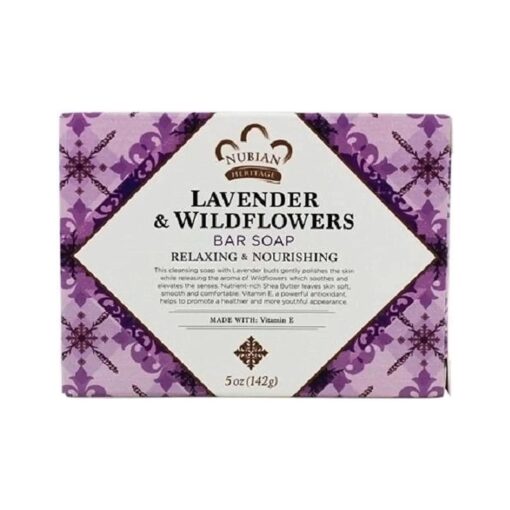 Nubian Heritage Soap Bar, Lavender and Wildflower, 5 Ounce